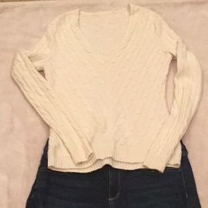 Ralph Lauren 100% Cashmere cable sweater.
